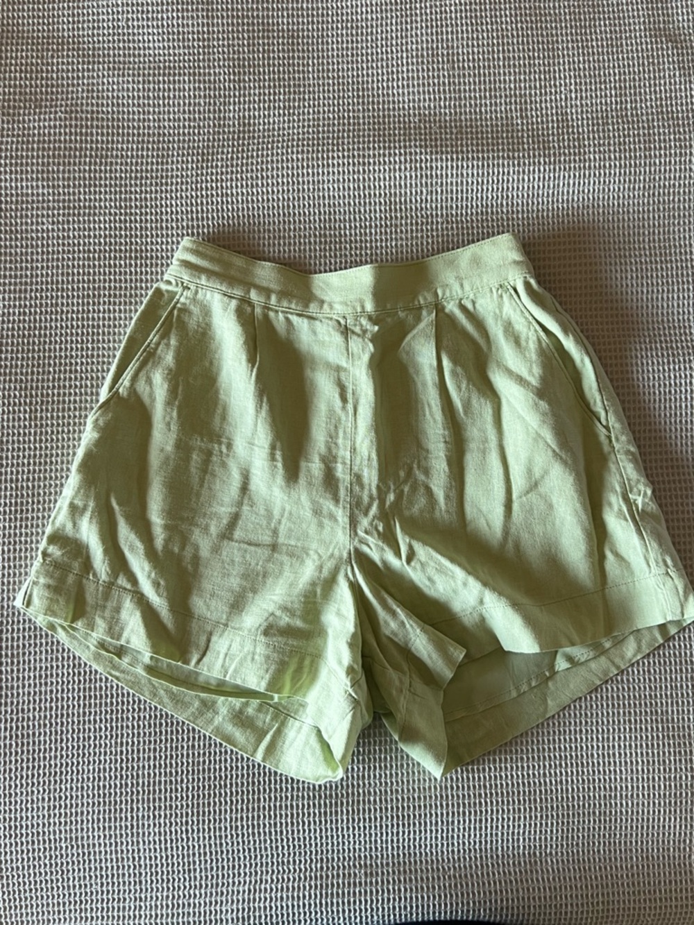 Abercrombie linen blend pull on shorts